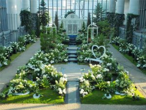 奇跡の星の植物館 白と緑の絶景スポット！館内の最奥部です